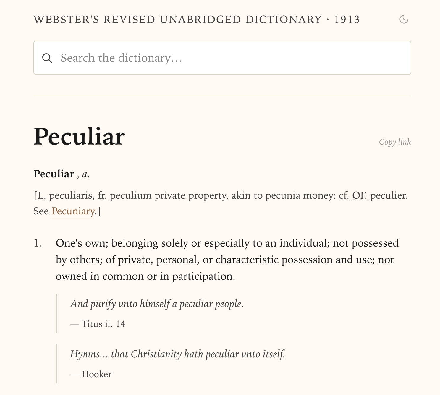 Webster's 1913 Dictionary
