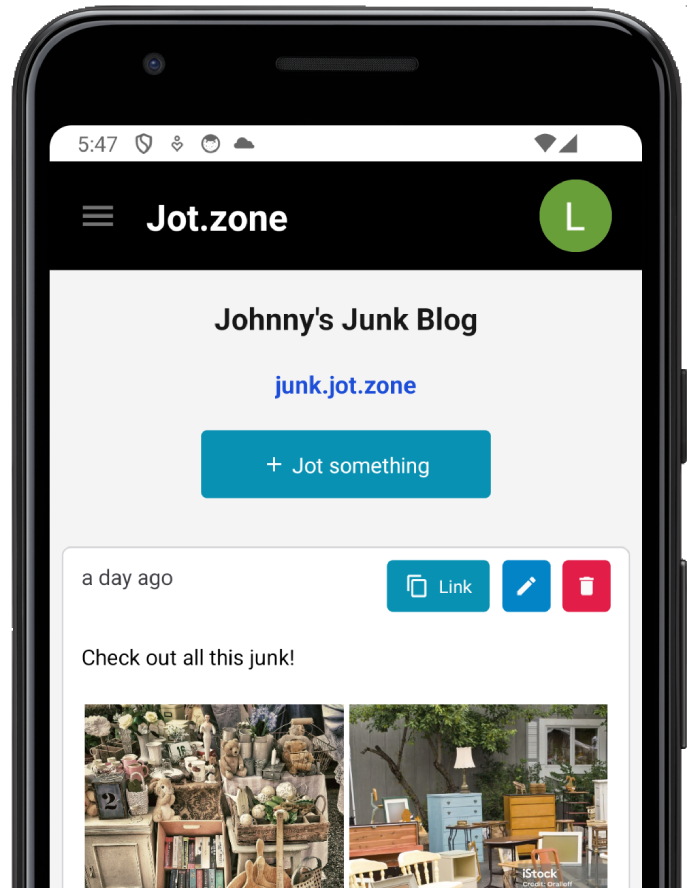 Jot.zone screenshot